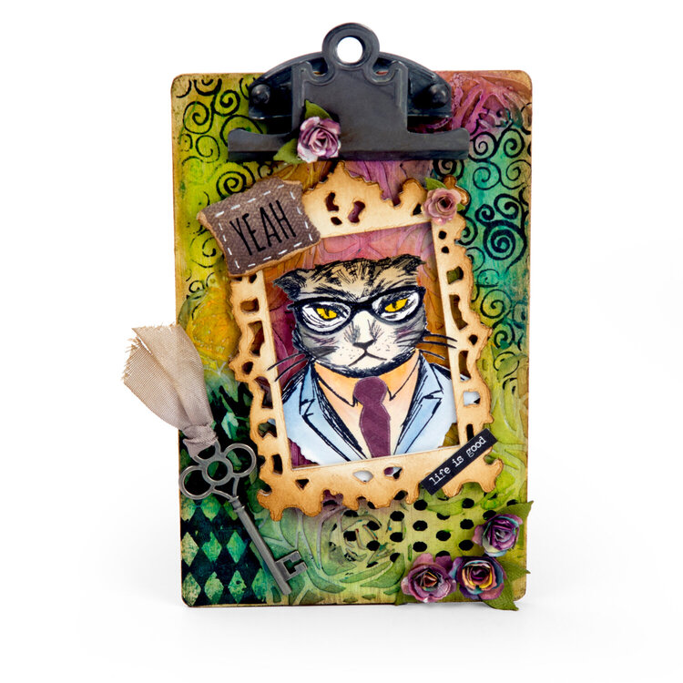 Hipster Cat Clipboard