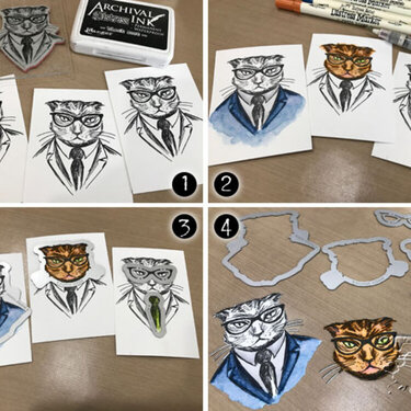 How To:  Tim Holtz Hipster Cat