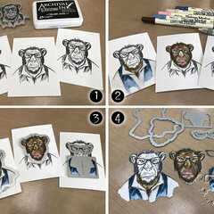 How To:  Tim Holtz Hipster Chimp