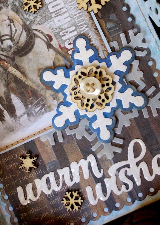 DIY Snowflake Card featuring Lori Whitlock Snowflakes Gatefold Card die from Sizzix