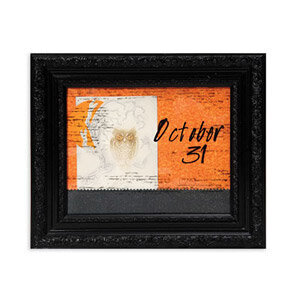 Embossed Oct 31st Owl Frame by Cara Mariano