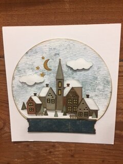 Winter Village Snowglobe Card