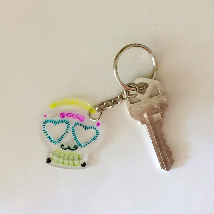 Sweeten Up Your Accessories With This DIY Sugar Skull Keychain by Jessica Roe for Sizzix
