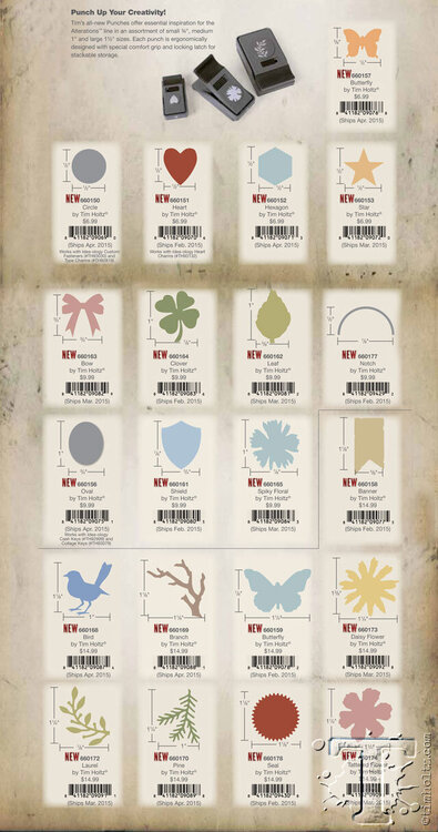 21 Unique Tim Holtz Paper Punches from Sizzix