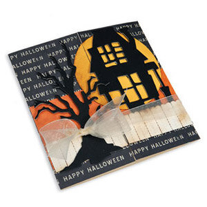 Rickety House &amp; Scary Tree Card by Debi Adams