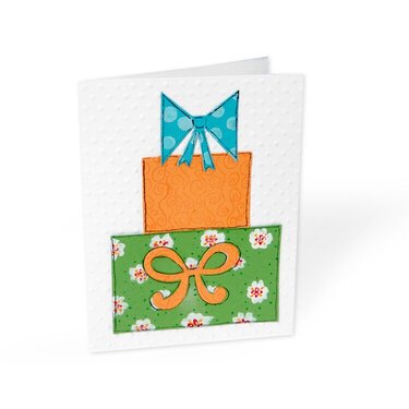 Stcked Gift Birthday Card