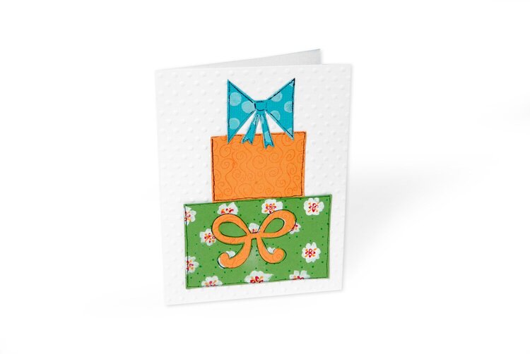 Stcked Gift Birthday Card