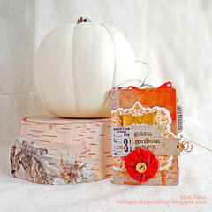Autumn Themed Mini Book by Mou Saha for Sizzix