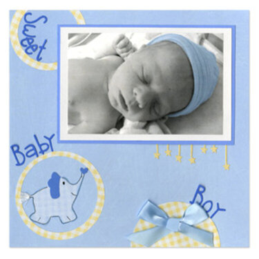 Sweet Baby Boy Scrapbook Page