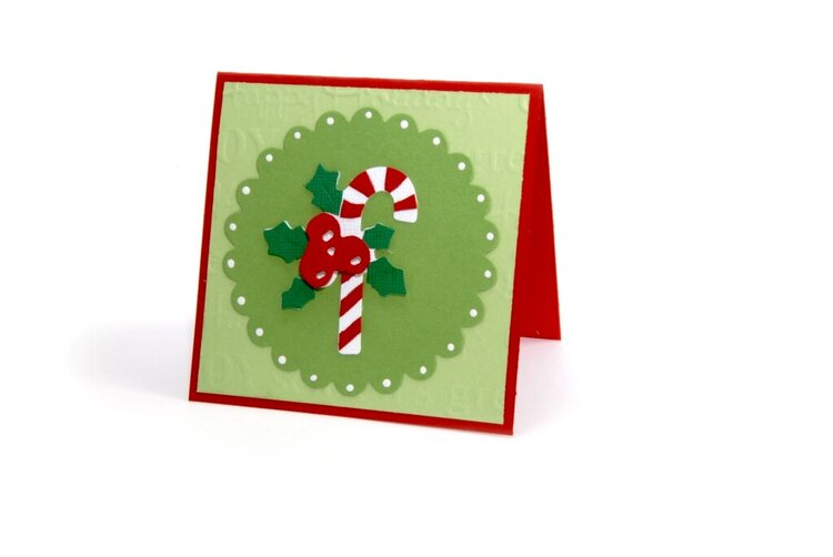 Candy Cane Scallop Card - Deena Ziegler