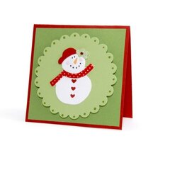 Snowman Scallop Card - Deena Ziegler
