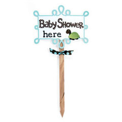 Baby Shower Here Sign by Debi Adams