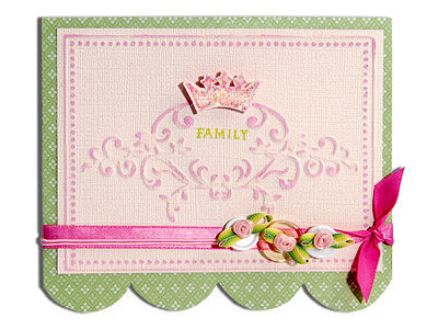 Embossed Family Card by Cara Mariano