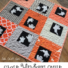 This Ghost Window Quilt is Halloween Perfection!