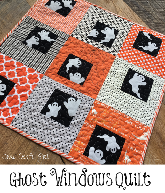 This Ghost Window Quilt is Halloween Perfection!