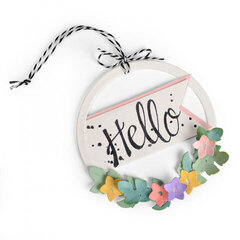 Hello Spring Flowers Wreath