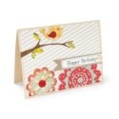 Happy Birthday Bird and Flower Card by Deena Ziegler