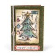 Happy Holidays Christmas Tree Card #2 by Tim Holtz