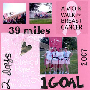 Scrap Pink Breast Cancer Walk