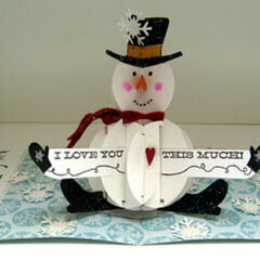 Pop Up Snowman Card by Wendee Philips