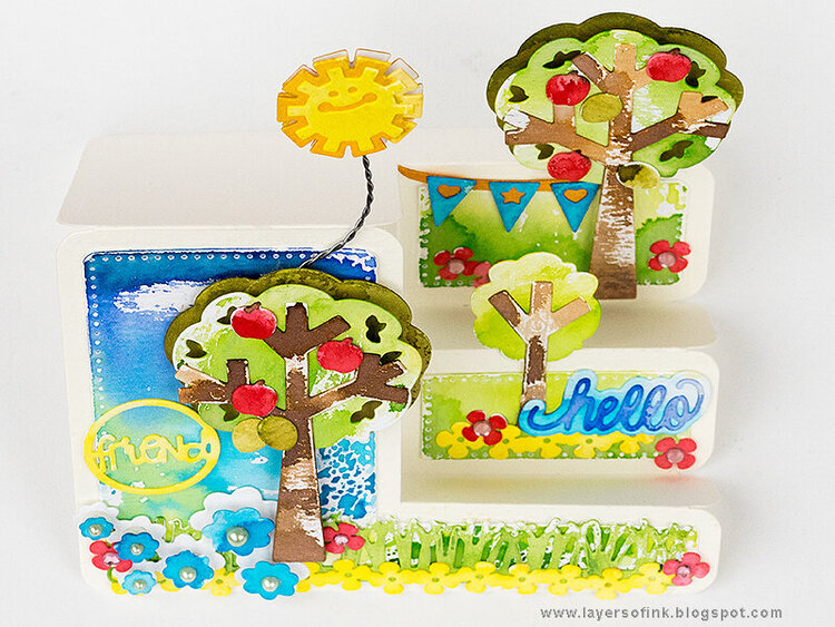 Happy Step Up card by AnnaKarin for Sizzix Project Idea