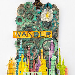 Mix Media Wander The World Tab by Anna-Karin for Sizzix