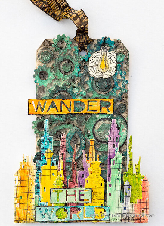 Mix Media Wander The World Tab by Anna-Karin for Sizzix