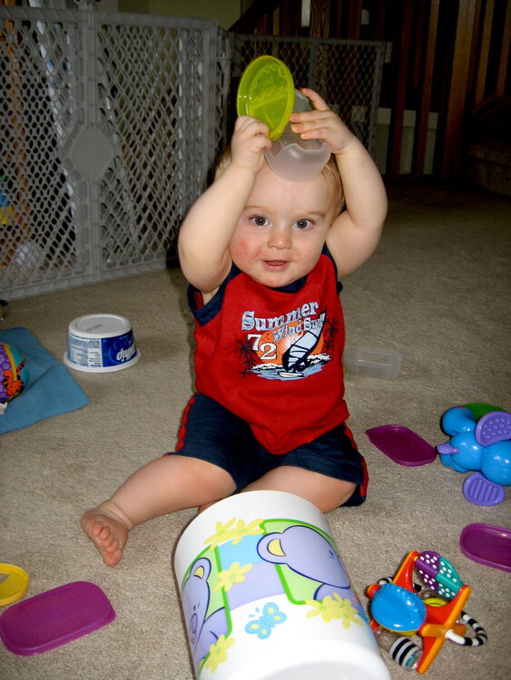 PaD - July 1, 2008 - Connor and his &#039;silly hat&#039;.