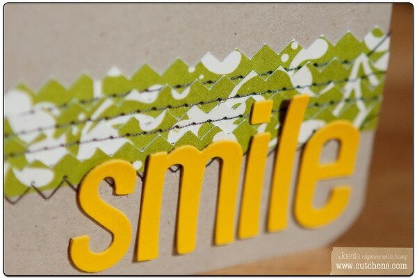 *smile* card- sunshine/border die cuts