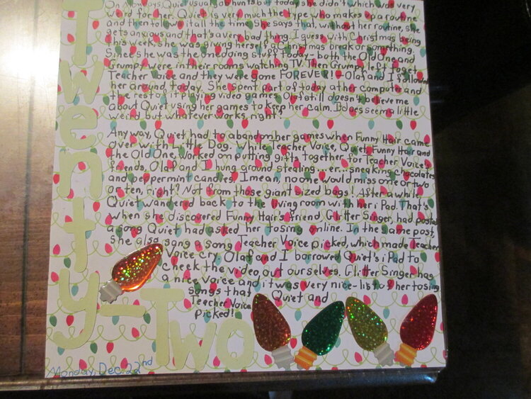 December Daily Day 22 Journaling