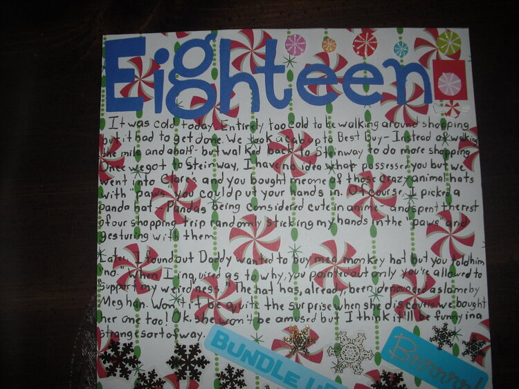 December Daily Day 18 Journaling