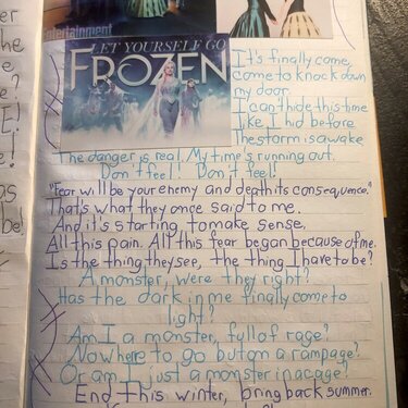 Disney Junk Journal- Frozen
