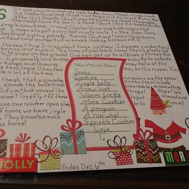 December Daily 2013 Day Six Journaling