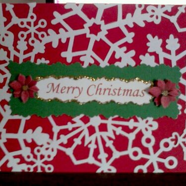 Merry Christmas Card with Snowflakes