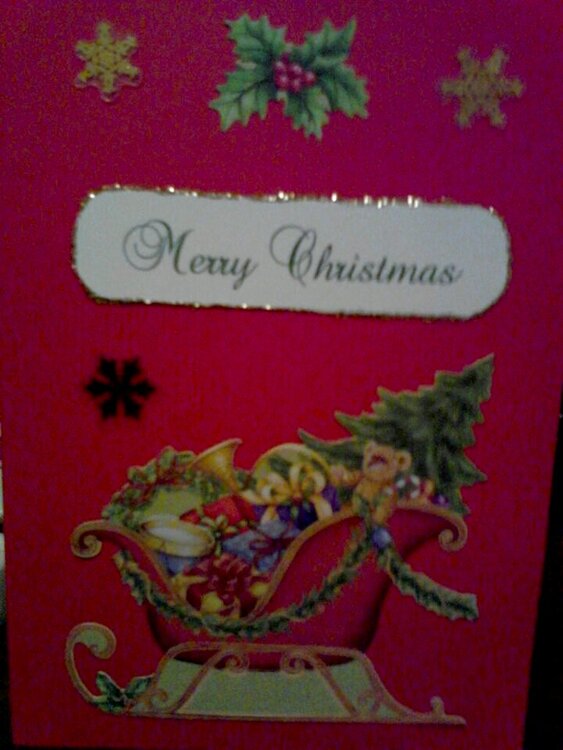 Santa&#039;s Sleigh Christmas Card