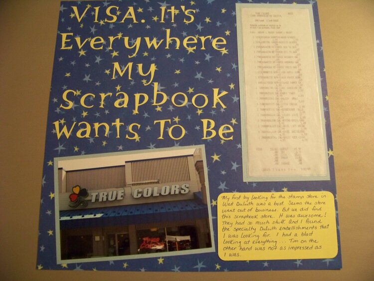 Visa.  It&#039;s Everywhere My Scrapbook Wants To Be