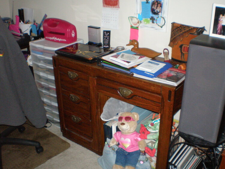 Outgrowing my Space - desk and sticker storage