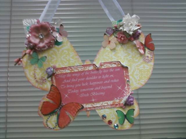 Butterfly hanging sign