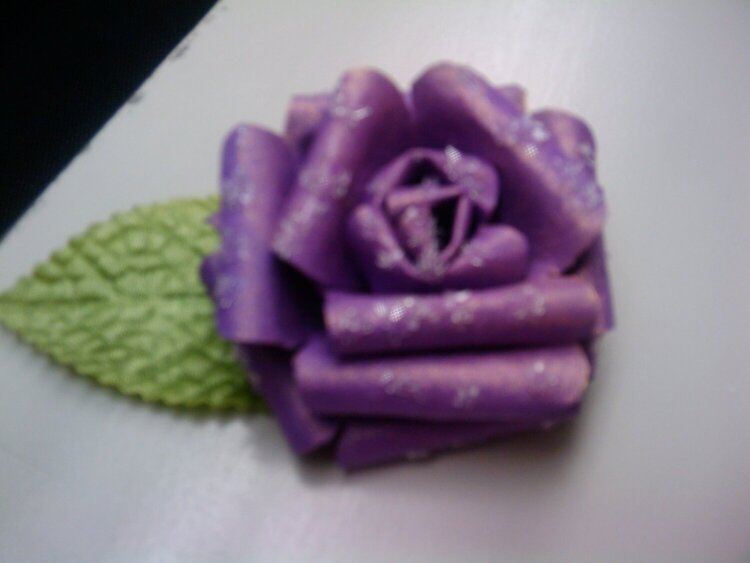 Handmade rose with diamond dust. =)