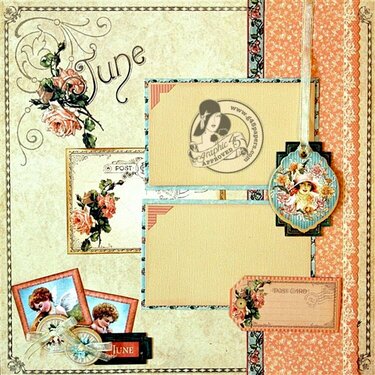 Graphic 45 - Place in Time June Layout