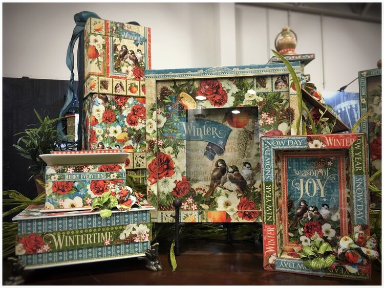 Winter Frames and Book Boxes made with Seasons by Graphic 45