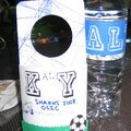 Soccer water bottle & door hanger pocket