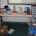 Office scrapbook table - BEFORE