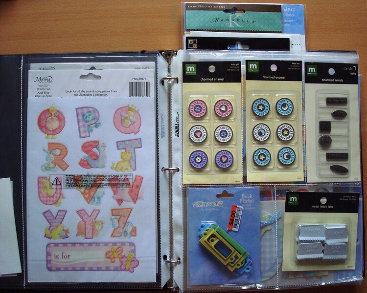 Stickers and Embellishments Storage