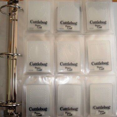 Storing my Cuttlebug diecuts and embossing folders