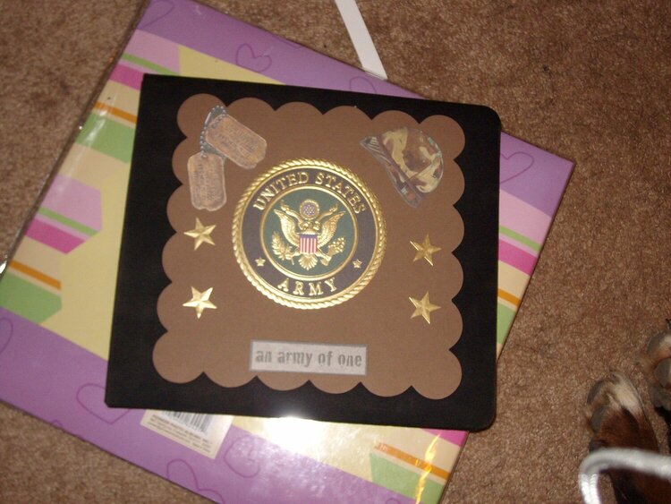 army cover for military scrap book