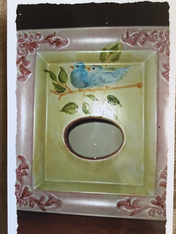 China Painted Tea Light Frame