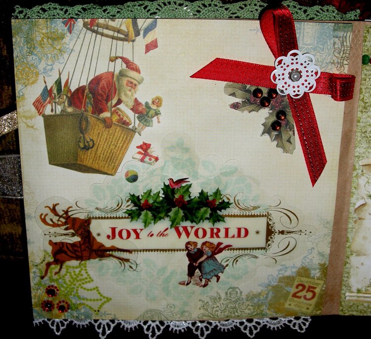 Christmas Paper Bag Card - Inside!