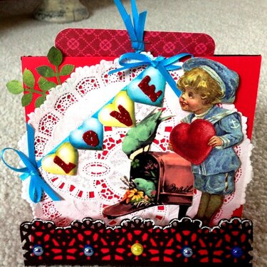 STANDING VALENTINE CARD WITH POCKET!