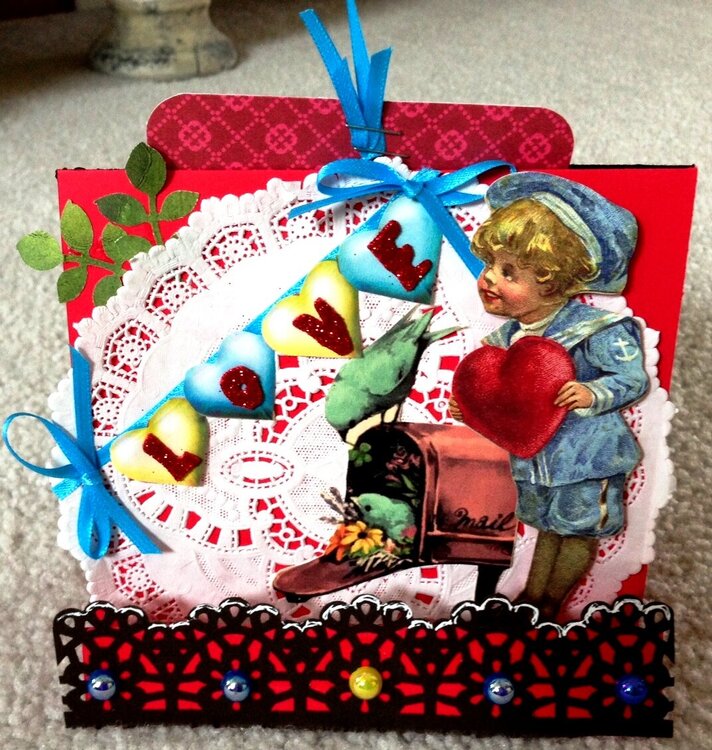 STANDING VALENTINE CARD WITH POCKET!
